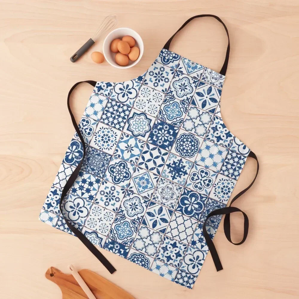 

Portuguese Azulejos Apron kitchen utensil Things For The Kitchen Kitchen Apras For Women cook wear Apron