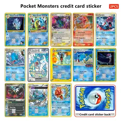 Pocket Monsters Foil Credit Card Stickers PTCG Gyarados Series Pattern for VISA Credit Card Bank Card Debit Beautify Decoration