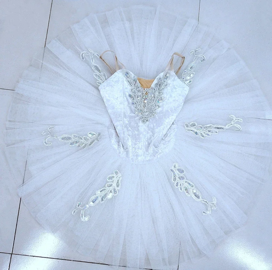 

Professional Tutu White Women Pancake White Swan Ballet Tutus stage Performance pancake Tutu Ballet Costume Adults