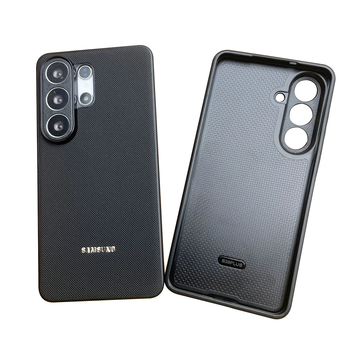 For SAMSUNG Galaxy S26 Ultra Plus 5G Case Cross texture Anti-fall Back Protective Cover S26+ S26Plus S26Ultra Luxury Phone Case