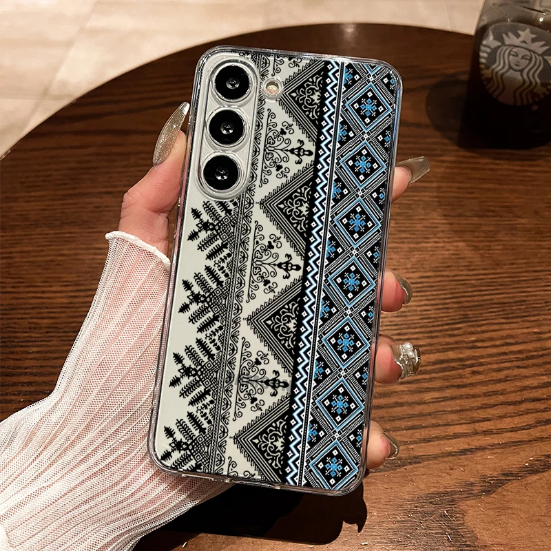 Personalisierte, mit Spitze bedruckte, transparente Hülle für Samsung Galaxy S25 Ultra S24 S23 S22 S21Plus FE A16 A15 A56 A55 A54 A53 A36 5G Coque – Detail 9