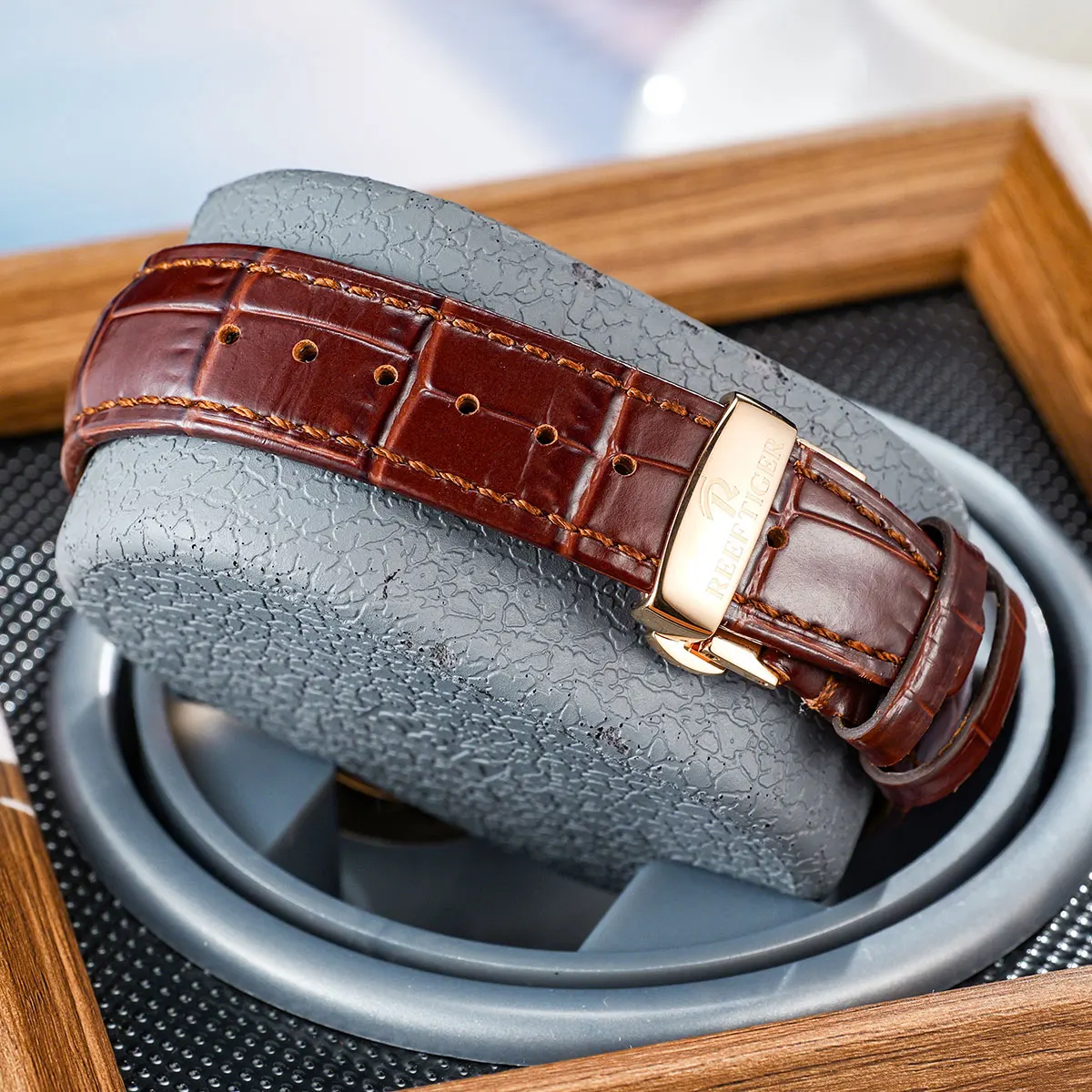 Reef Tiger RT Top Luxury Men's Watch White Dial Multi-Function Mechanical Wristwatch Relogio Masculino RGA1699