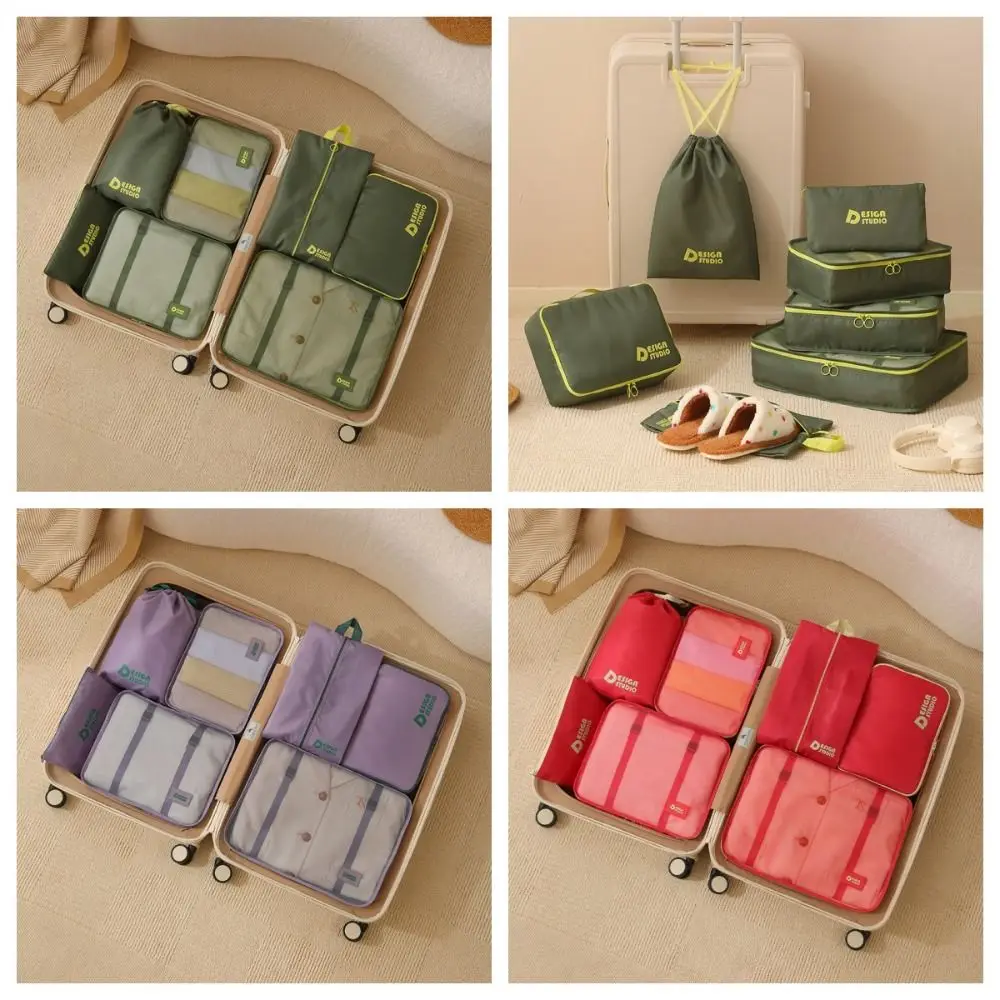 Waterproof 7in 1 Clothing Storage Bag Folding Large Capacity Travel Storage Bag Hanging Moisture-proof Luggage Organizing Bag