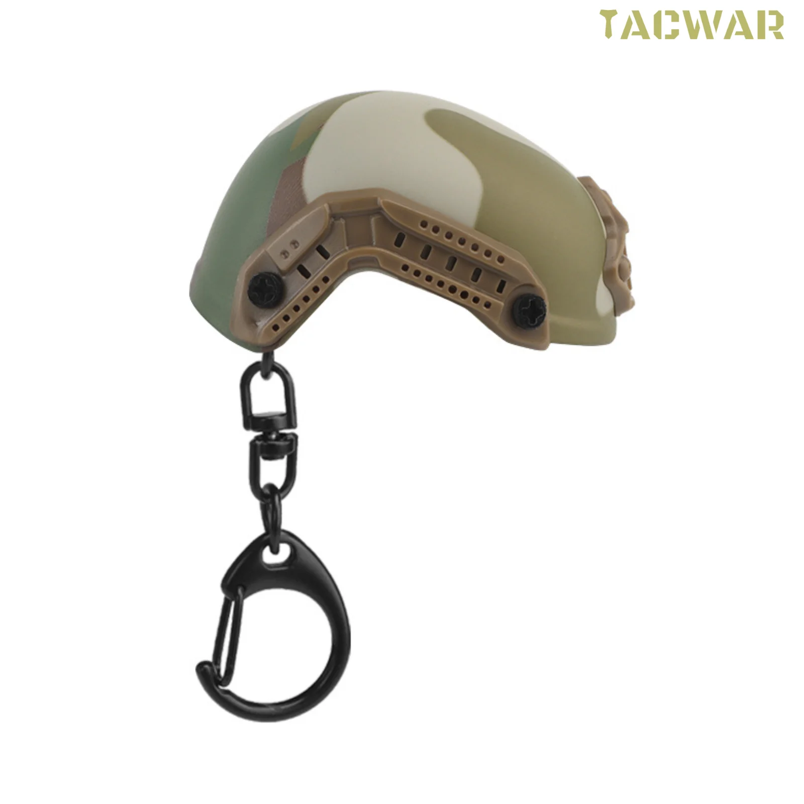 Tactical Keychain Plastic Fast Helmet Model Key Ring with Beer Bottle Opener for Detachable Camping Backpack Football