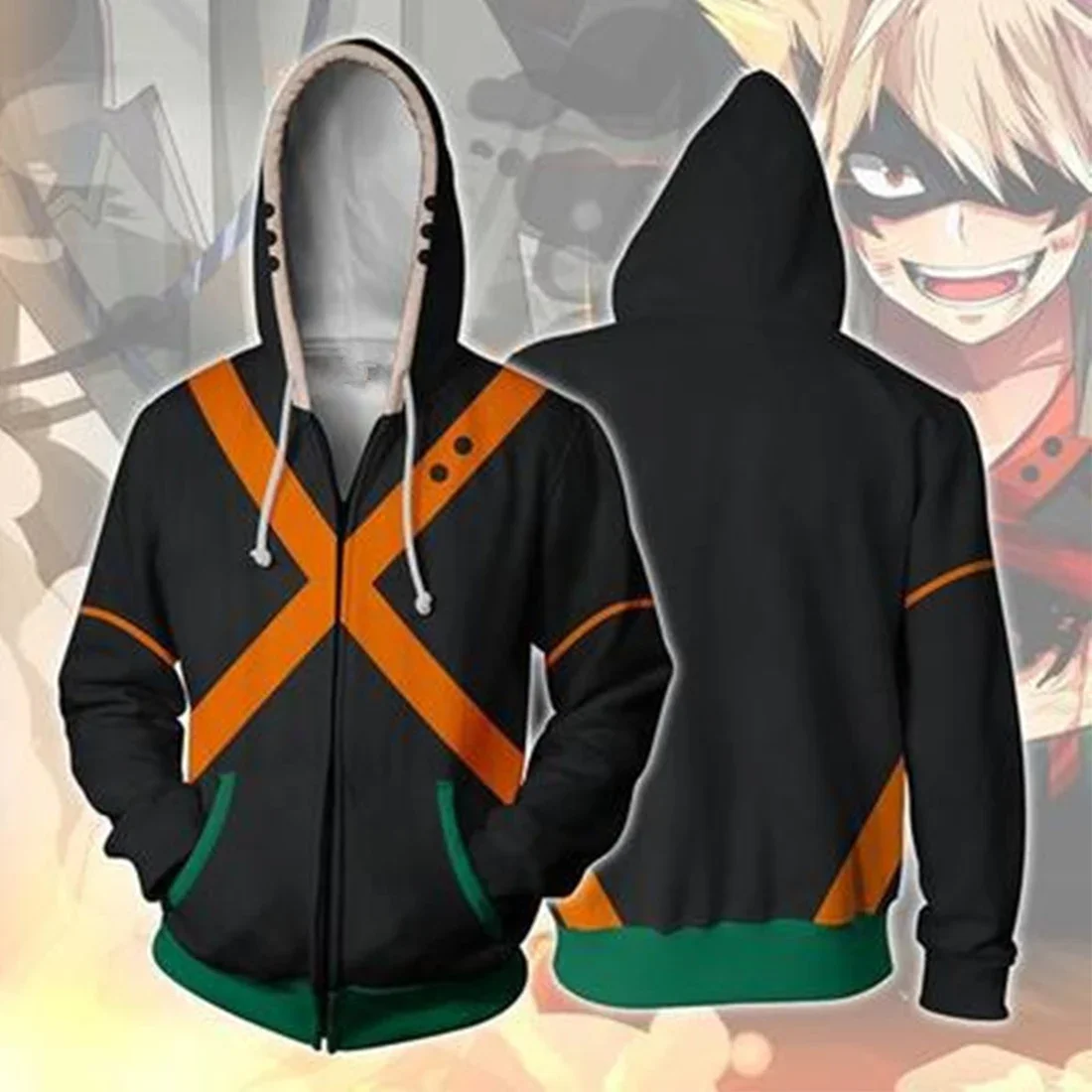 3D New My Hero Academia Bakugo Katsuki Cosplay Costume Hoodies Men Fashion Anime Sweatshirts Men Women College Hoodie Clothing