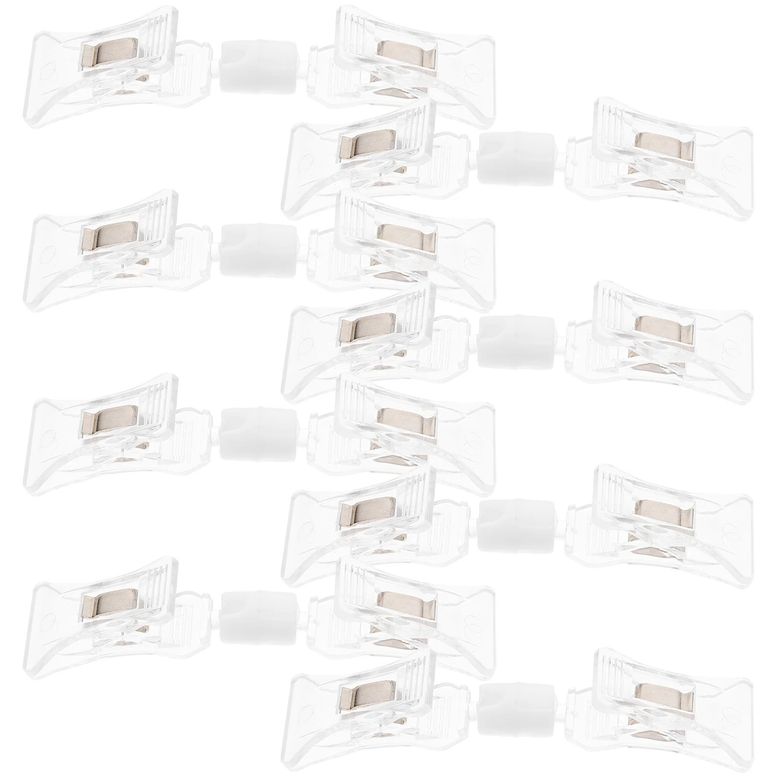 8 ชิ้น Clear ป้ายผู้ถือคลิปสําหรับจอแสดงผลป้ายโลหะสองด้านโฆษณาคลิปป้ายราคารูปภาพป้ายเตือน