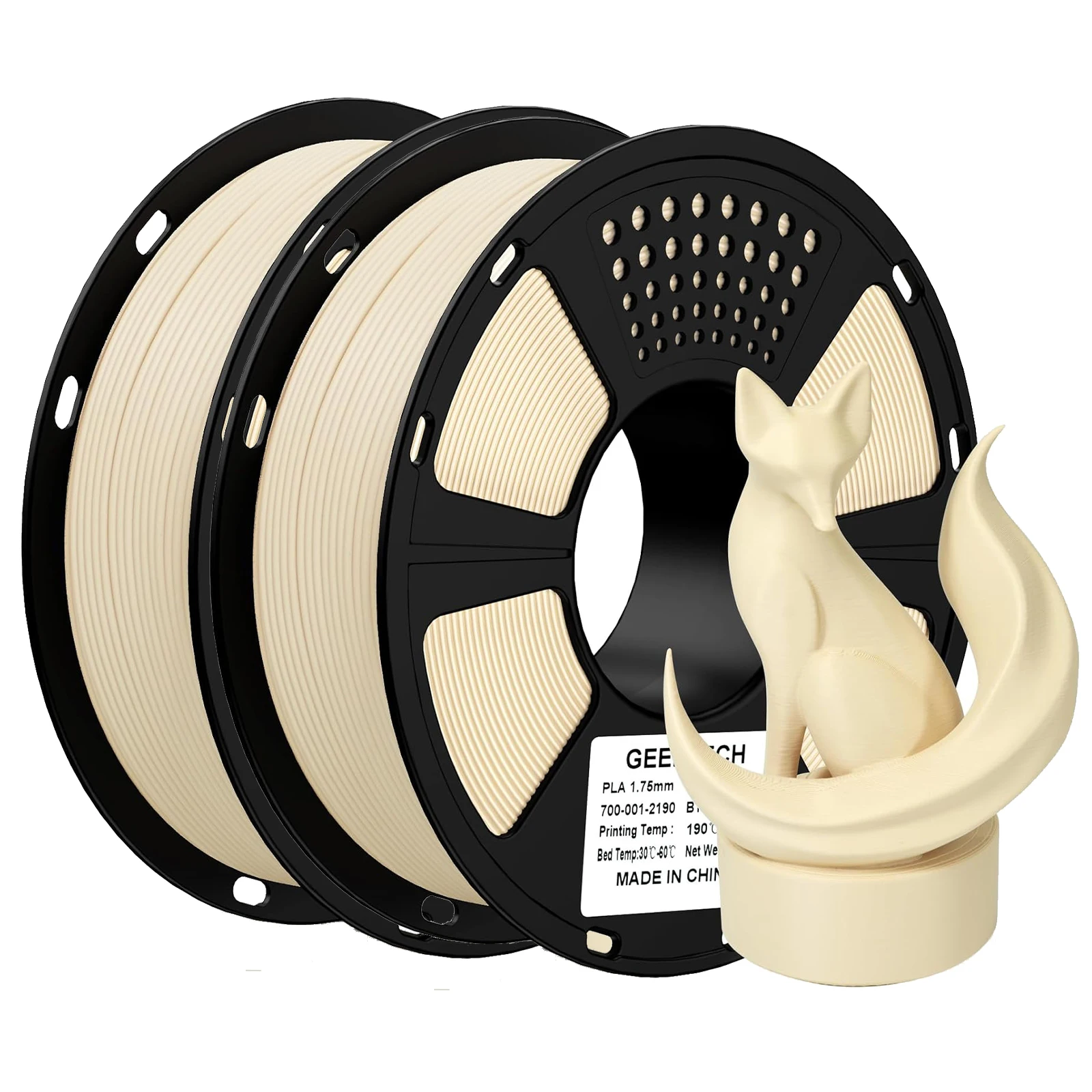 Geeetech 2Kg Standard PLA Filament 1.75mm 3D Printer Plastic Material, Accuracy 0.03mm,Fit Most FDM Printer