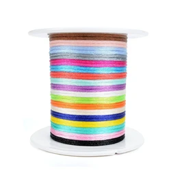 DIY Jewelry 50m/pcs Satin Cords For Silicone Teething Necklace DIY Accessary String Bracelet Silicone Necklace Cord Nylon