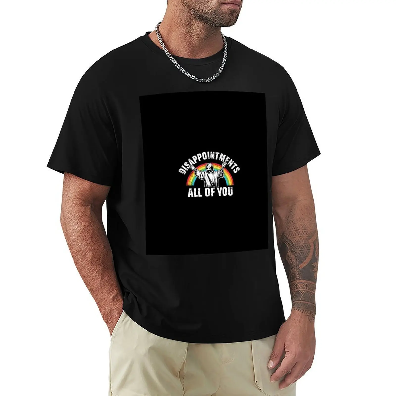 Disappointments All of You Jesus T-Shirt Haut d'été léger et respirant