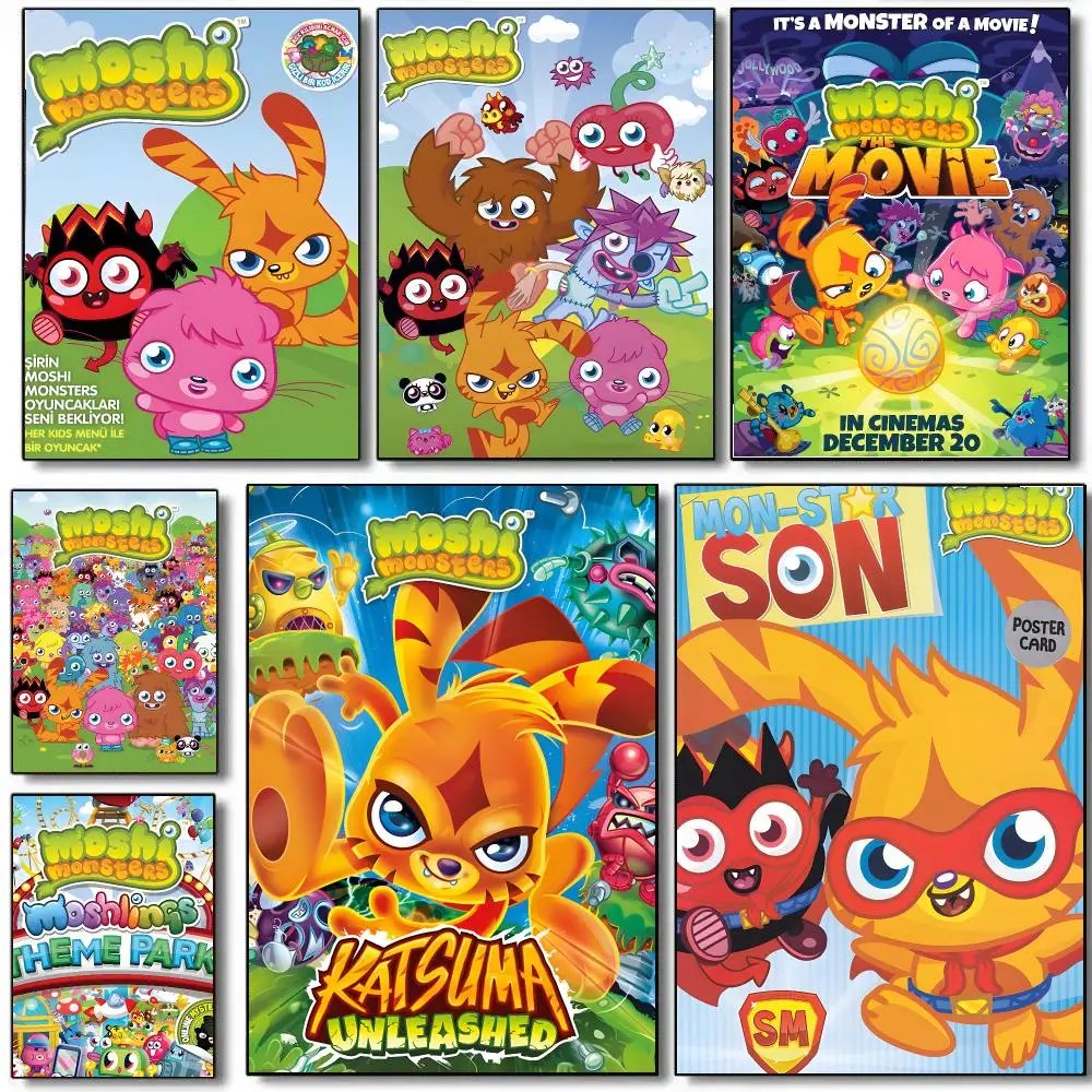 Game M-Moshi Monsters Poster HD Waterproof Aesthetic Wall For Home Decor Trendy Durable Easy To Apply Art