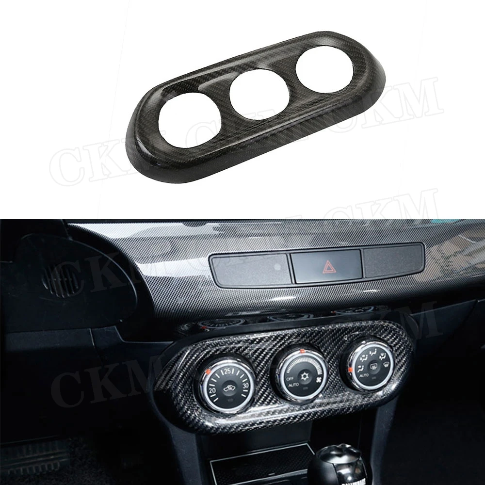 

Carbon Fiber Air Condition Control Panel Trim Frame Sticker For Mitsubishi Lancer Evolution EVO 10X 2008-2012 Car Styling