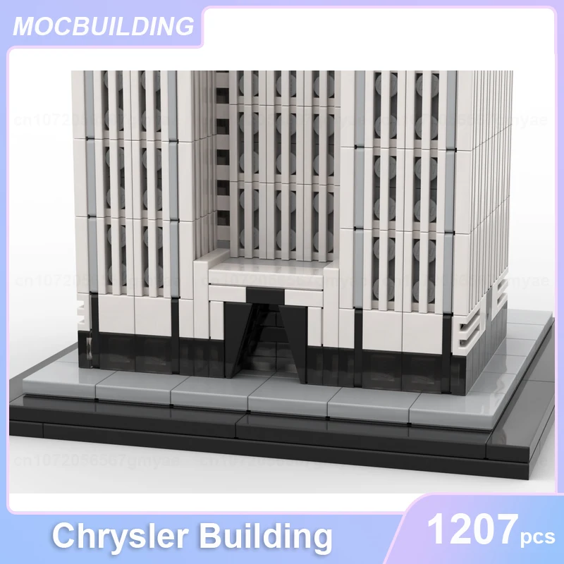 Chrysler Building 1:800 Scale Architecture Model MOC Blocks DIY Assemble Bricks Display Creative Display Xmas Toys Gifts 1207PCS