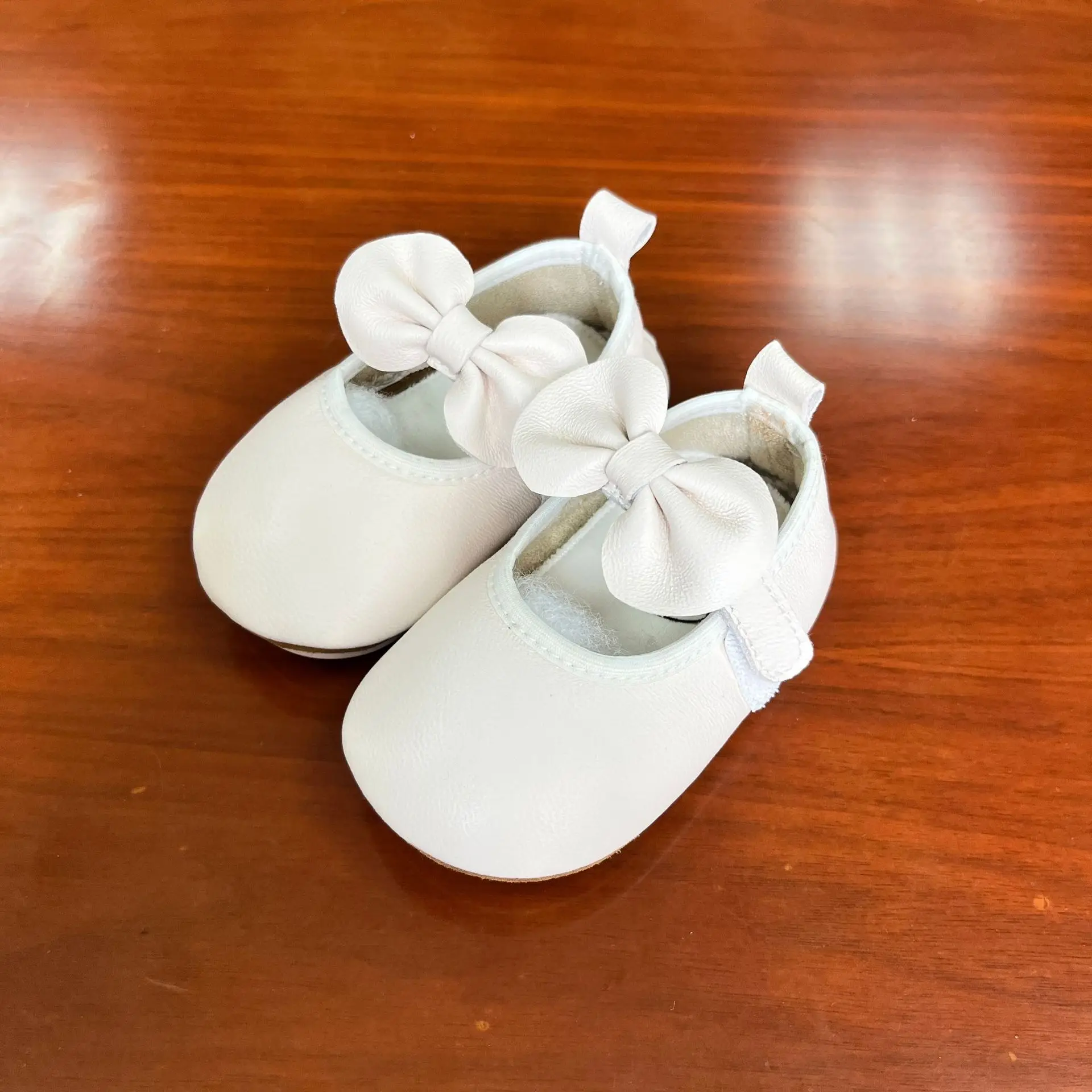 Baby Girls Genuine Leather Shoes Toddler Newborn Infant Bow Princess Barefoot Shoe Kids Party First Steps Shoes Accessories