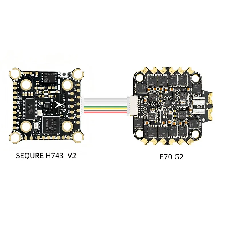 

Блестящий H743 V2 & E70 G2 Stack Fc Icm42688p 70a 128k Esc 4-8s для гоночного Fpv-дрона