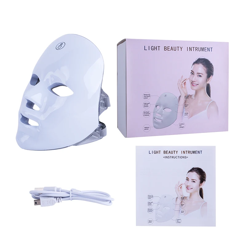 

7 Colours LED Mask Photonic Skin Rejuvenation Beauty Mask Anti-aging Wrinkle Rejuvenation Whitening Mask Face Spa Home Skin Care