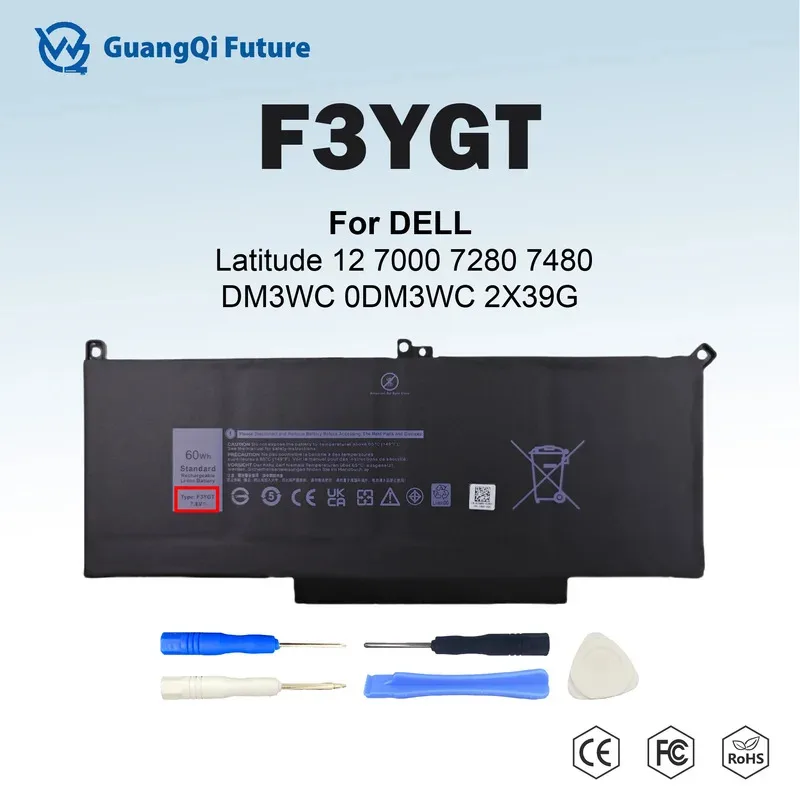 

F3YGT 60WH аккумулятор 7895 мАч 7,6 В замена для Dell Latitude 12 7000 7280 P28S P73G E7280 E7290