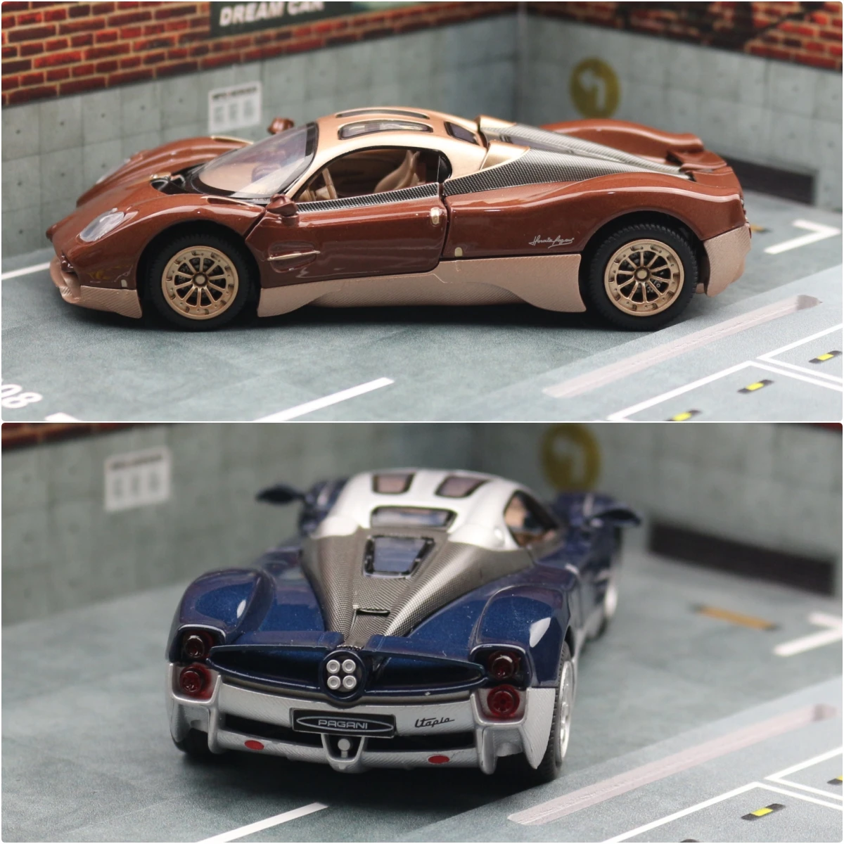 1/32 Pagani Utopia Spielzeugauto Modell CCA 1:32 Druckguss Metall Miniatur Super Sport Sound & Licht Sammlung Zurückziehen Geschenk für Jungen