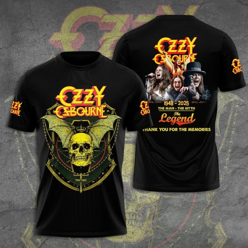 

Ozzy Osborne Rests in Peace, 1948-2025 Thank You for Your Memories of Men's and Women's Printed T-shirts for Street Daily Wear