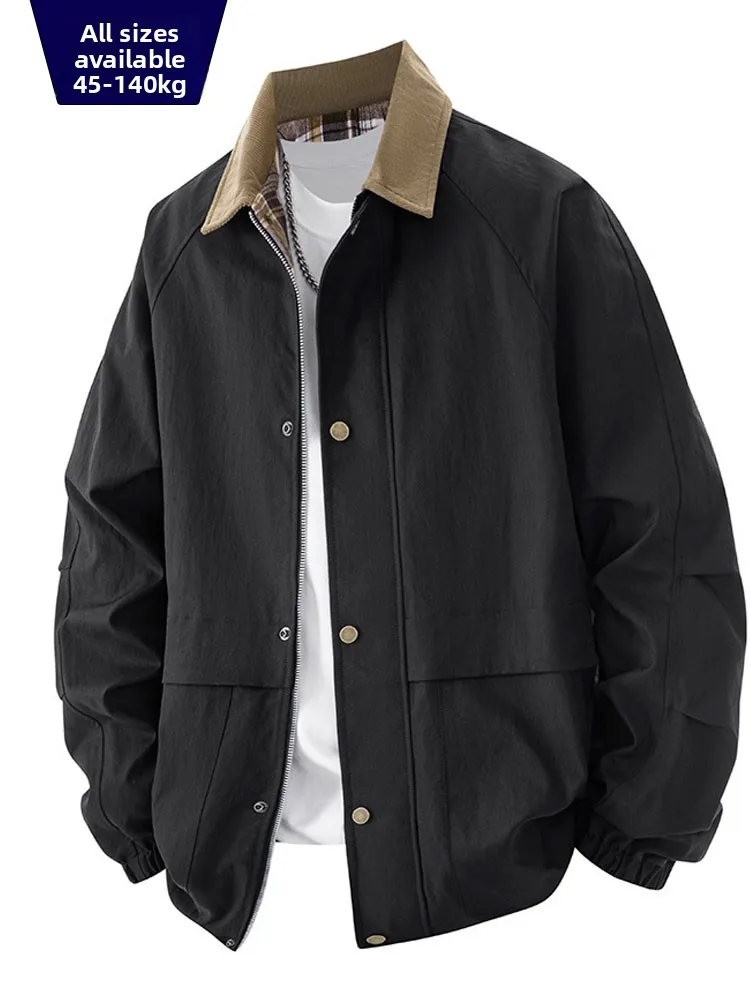 

Мужская рабочая одежда больших размеров Detroit в стиле ретро, тюре с откидным воротником, осенне-зимний топ с большими лацканами, мужская мода