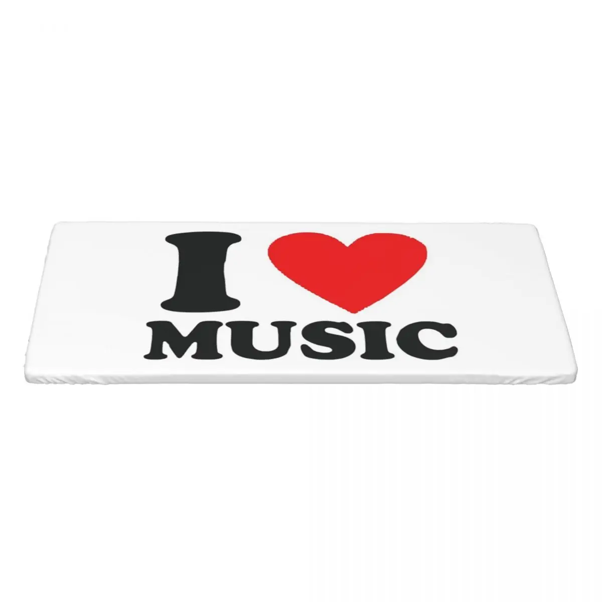 I Love Music Customized Rectangular Tablecloth Oilproof Table Cover for Dining Events Table Cloth