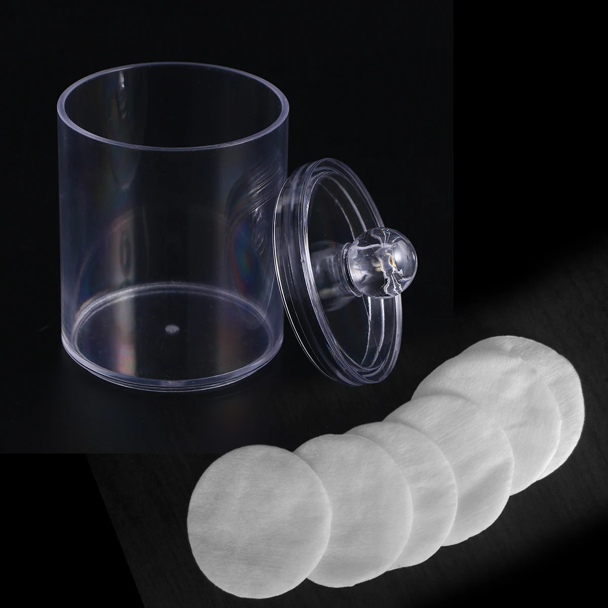 

4 Pcs Glass Storage Box Lightweight Smooth Edge Transparent Design Bedroom Accessories Cotton Swabs Toothpick Jar Home