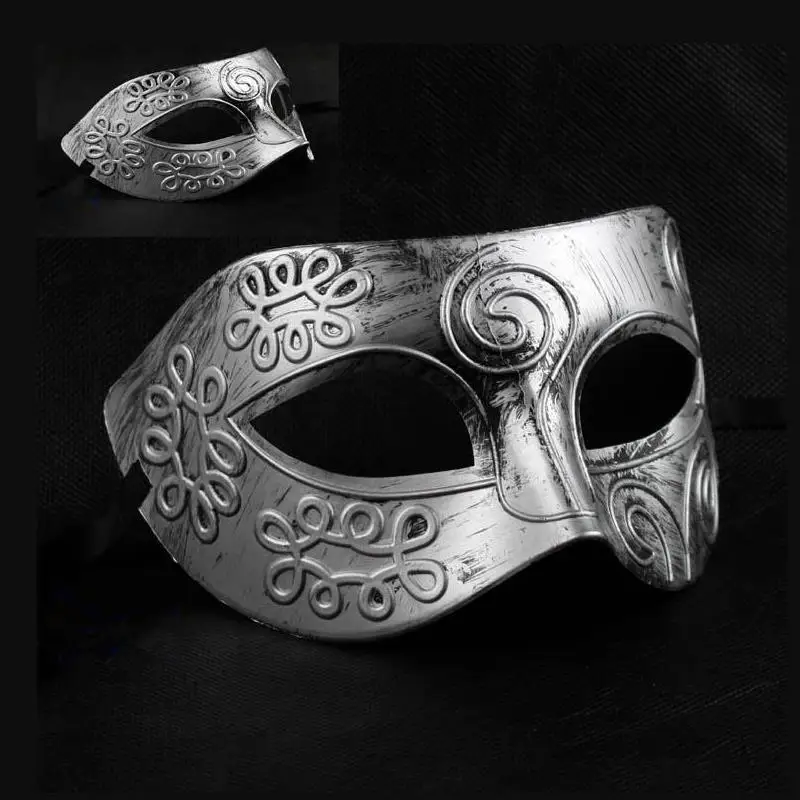 200PCS Party Hero Mask  Antique Roman Greek Fighter Men Mask Venetian Christmas Party Masquerade Halloween Costume Masks