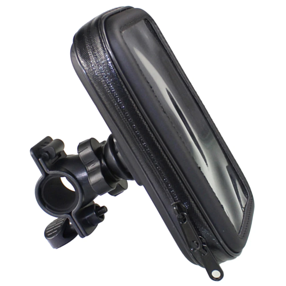 

Universal Waterproof Bike Phone Mount Case With Extra Storage Pouch And Adjustable Handlebar Attachment For Secure Usage