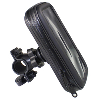 Universal Waterproof Bike Phone Mount Case With Extra Storage Pouch And Adjustable Handlebar Attachment For Secure Usage