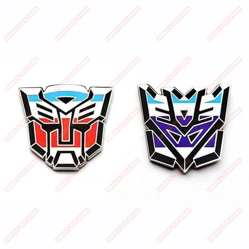 Transformers Animation Peripheral Toys Character Metal Brooch Badge Decorations Anime Action Figures Collection