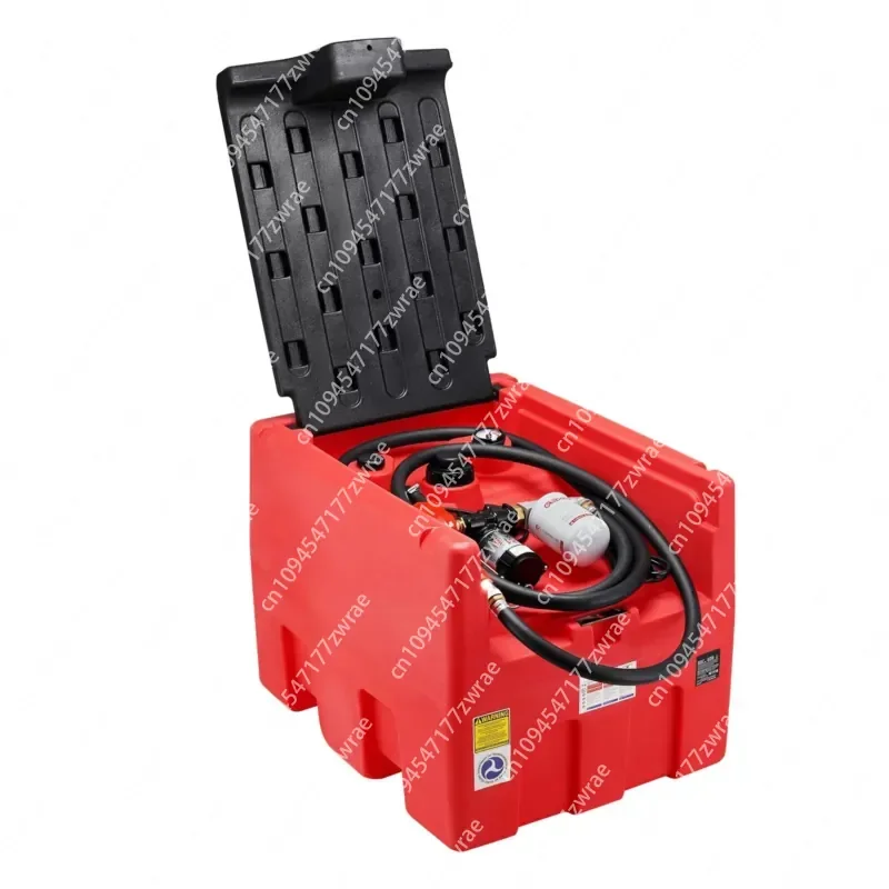 Portable 48-Gallon Diesel Fuel Tank with 12V Electric Transfer Pump 10.6GPM Flow Rate 13.1ft Hose for Truck Use