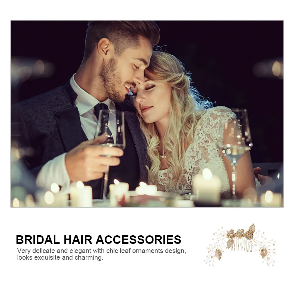 

Elegant Bridal Headdress Hair Combs for Women Wedding Accessories Delicate Leaf Design Premium Material Long Life Charm