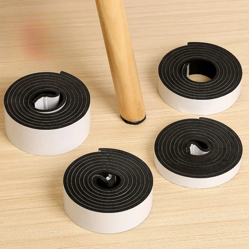2 Meter Long Adhesive Black Sponge EVA Rubber Band Thick 5mm EVA Adhesive Tape Single-sided Foam Anti-collision Sealing Tapes