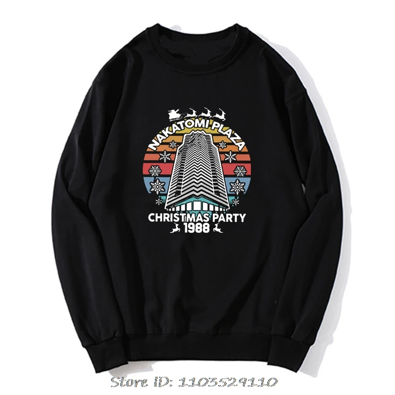 Nakatomi Plaza Hip Hop Hoodie Die Hard Movie Christmas Party 1988 Bruce Willis Leisure Plus Size Sweatshirt Cotton Streetwear