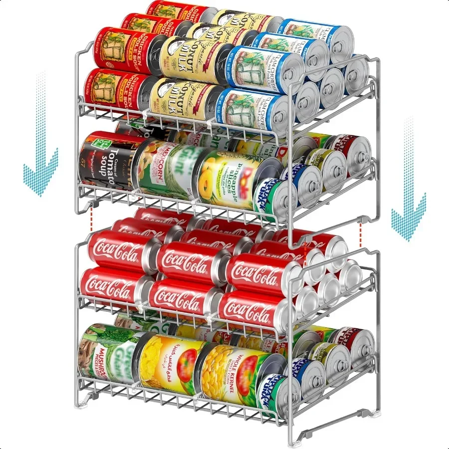 

2 Tier Stackable Can Rack Sier 2 Pack