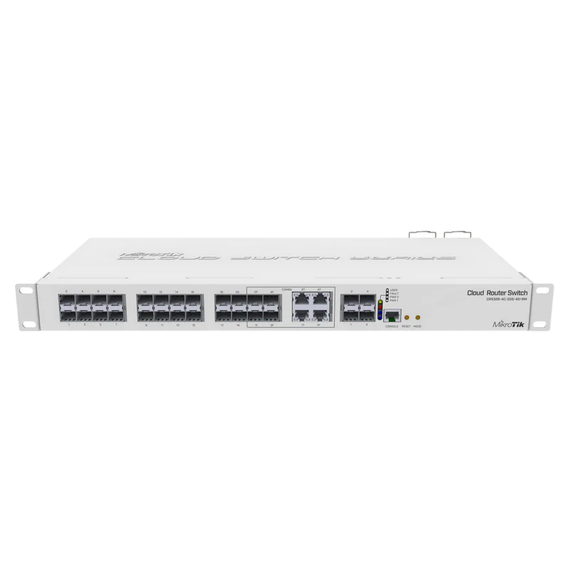 

Mikrotik CRS328-4C-20S-4S+RM Smart Switch, 20 x SFP cages, 4 x SFP+ cages, 4 x Combo ports (Gigabit Ethernet or SFP)