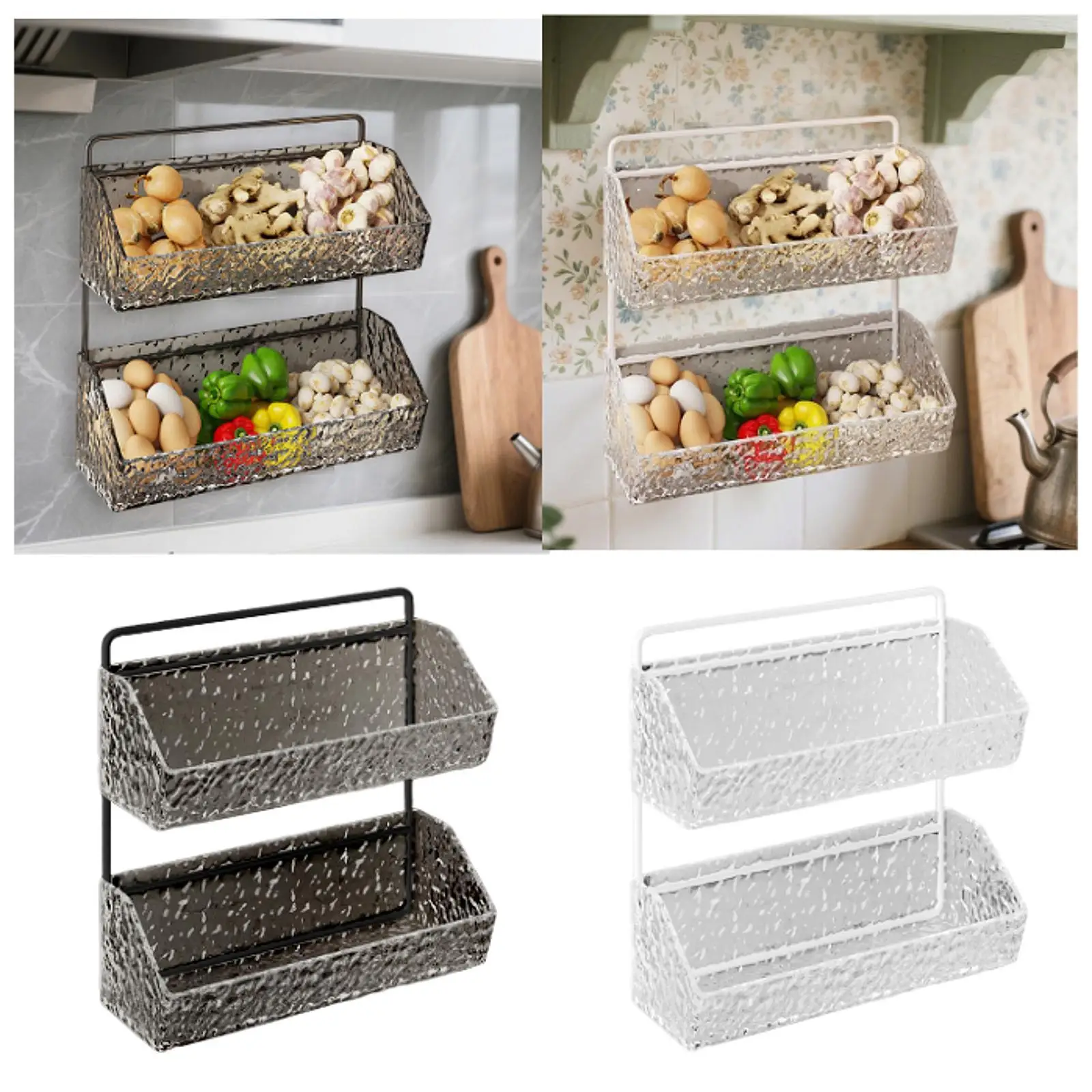 

Hanging Kitchen Basket Farmhouse Food Storage for Bathroom Pantry Kitchen