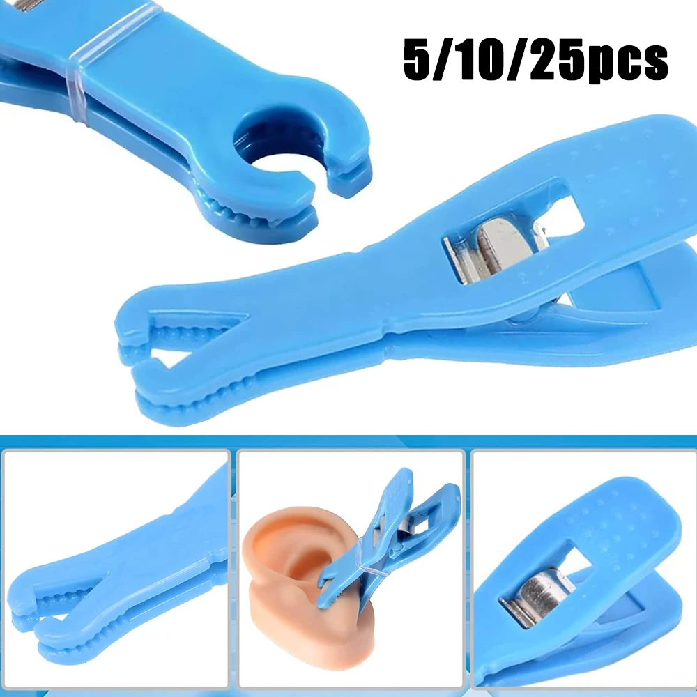 

25/10/5PCS Body Piercing Clamps Tool Sterile Round Triangle Open Needle Piercing Tools Forceps Plier Clamp for Ear Lip Piercing