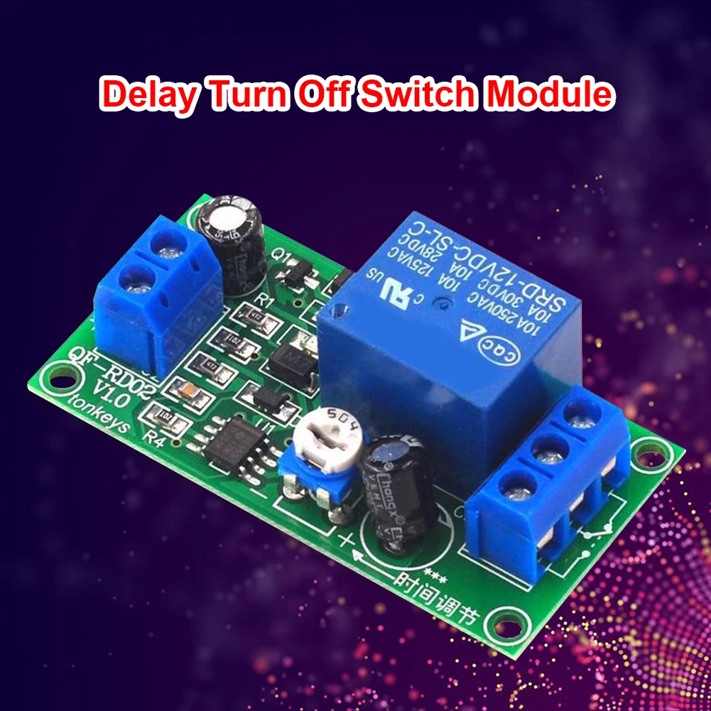 12V DC Time Delay Relay Module NE555 0-60 Seconds Adjustable Timer Switch Board