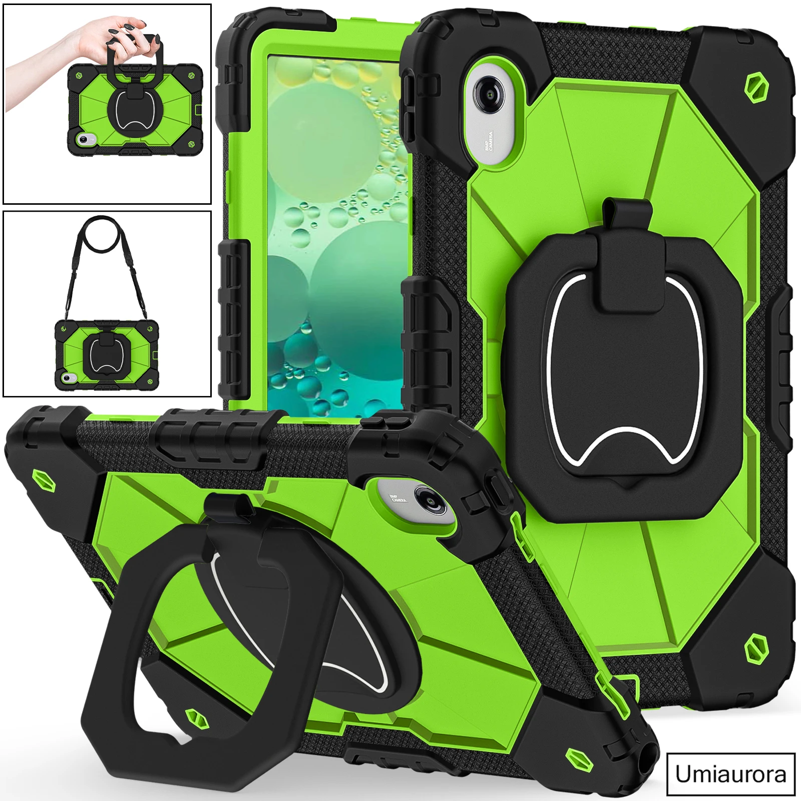 

For Lenovo Idea Tab 11" 2025 TB336FU TB336ZU M11 11 inch TB330FU Heavy Duty Rugged Tablet Case Shockproof Pull Ring Stand Funda