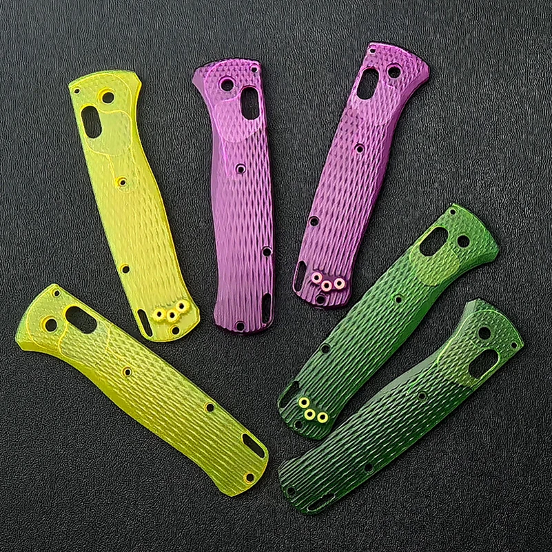 Custom 3 Colors Transparent Acrylic Material Knife Handle Patches Scales For Genuine Benchmade Bugout 535 Knives DIY Making Part