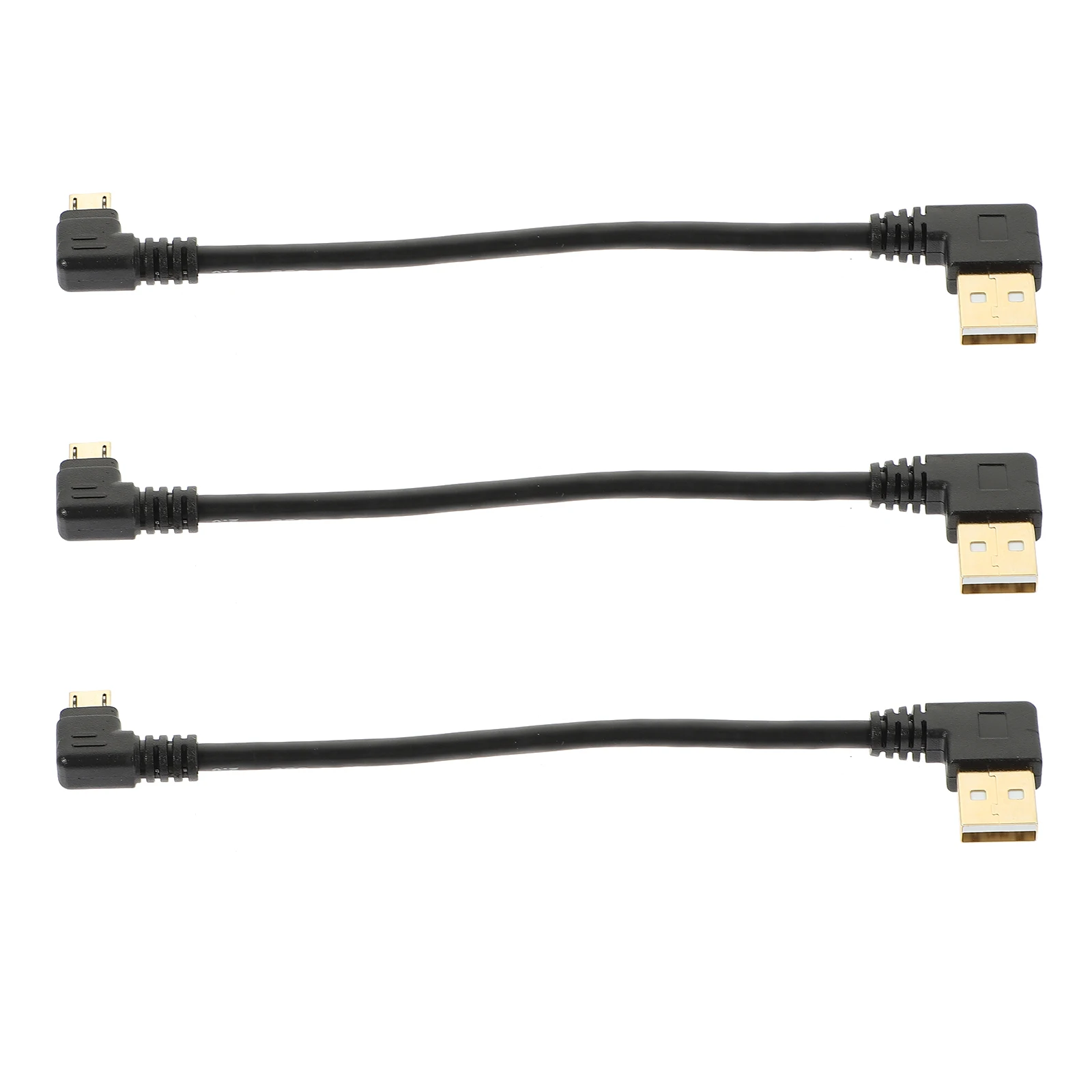 

3pcs 6 Inch Micro Cable Right Angle Usb A To Micro Usb Gold Plated Short Data Charging Cable for Smart Devices