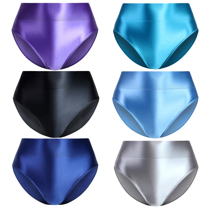 Men's sexy soft underwear tight fitting shiny silky glossy men's sports underwear men underwear sexy Oil Shine