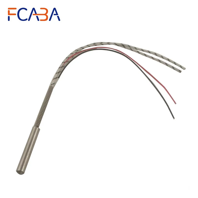 

FCABA (Accept Custom) 304 Stainless Steel Single Head Heating Cartridge Heater with Type K Thermocouple 8mm Tube Diameter