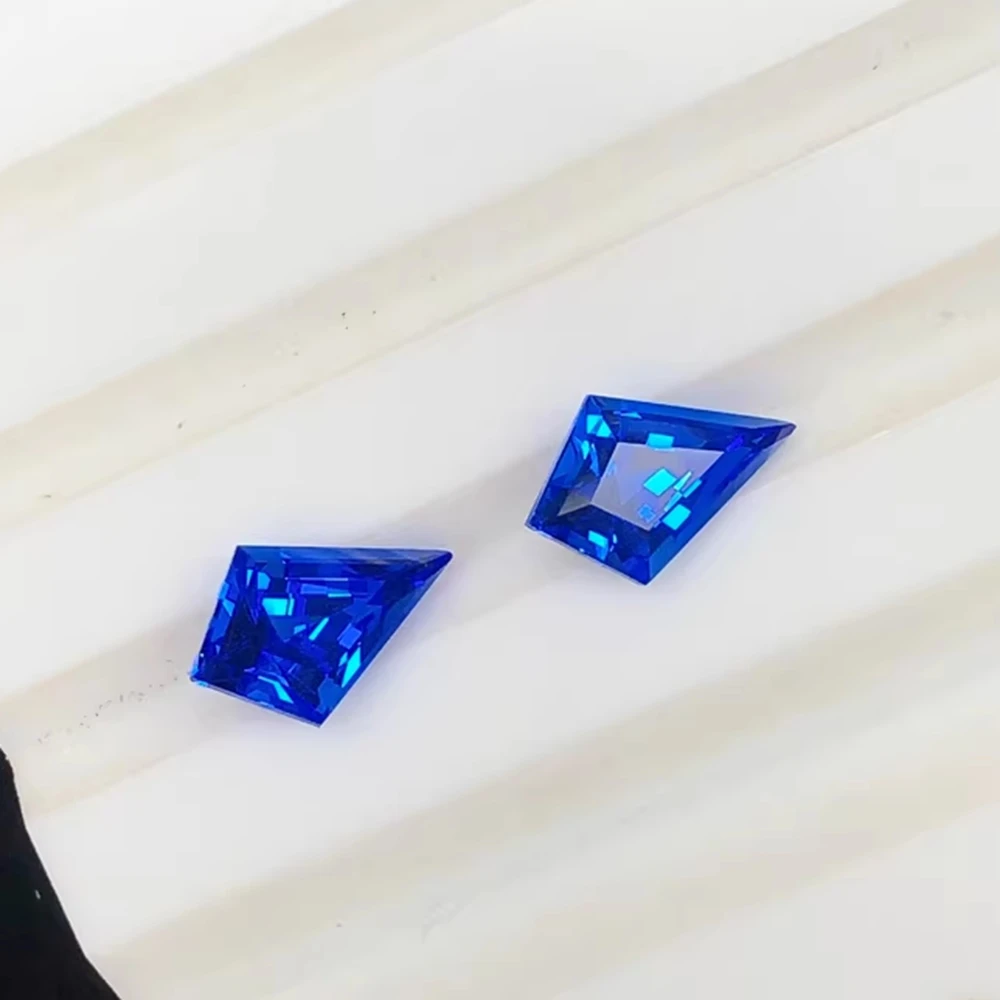 

6 × 9 мм в лаборатории выращенный кайт в форме кобта синий шпинель камень