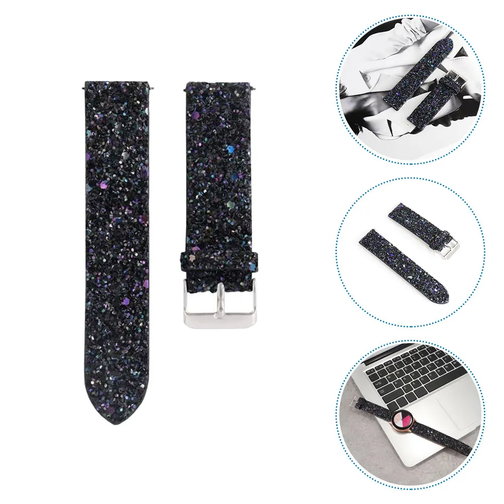 

Shiny Watch Comfortable Replaceable Glitter Watchb Durable Soft Adjustable Safe Practical Strap Watch Accessories