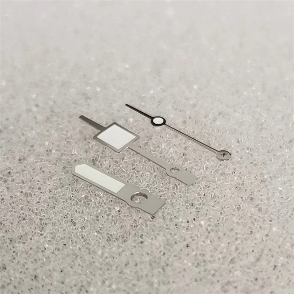 New geometric square green luminous pointer is suitable for NH35 36 4R 7S movement modification accessories watch needles