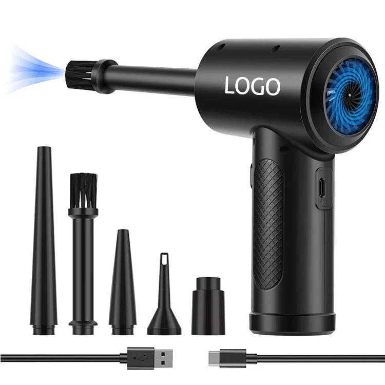 # Hot Sales Air Blower Electronic Keyboard Computer Cleaner Compressed LED Light Rechargeable Air Duster Gun