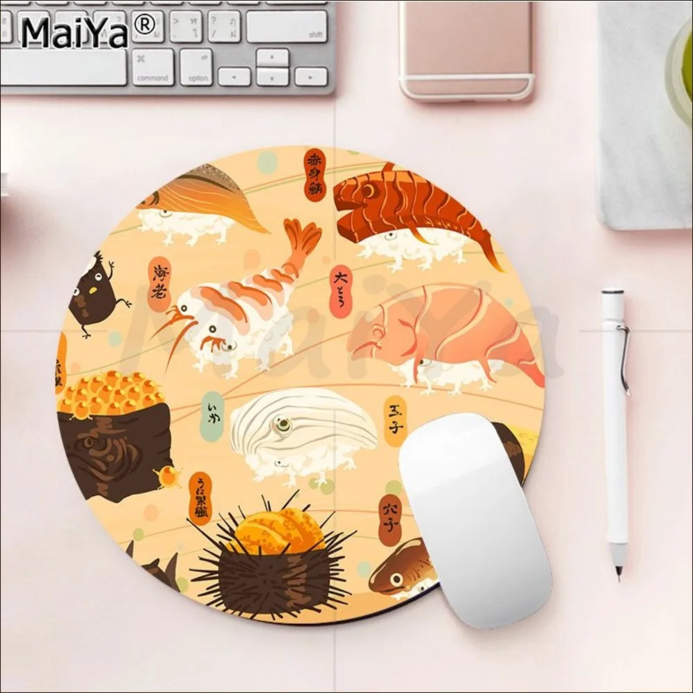 Anime Sushi Mousepad Rubber Small Speed Version Game Computer Keyboard Office Table Mat PC Laptop Mouse Mat Writing Desk Mats