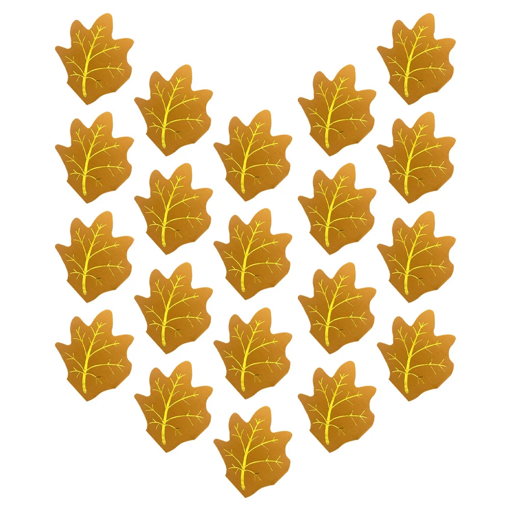 Colorful Maple Leaf Napkins Fall Dinner Portable Printing Shape Paper for Bathroom Modeling