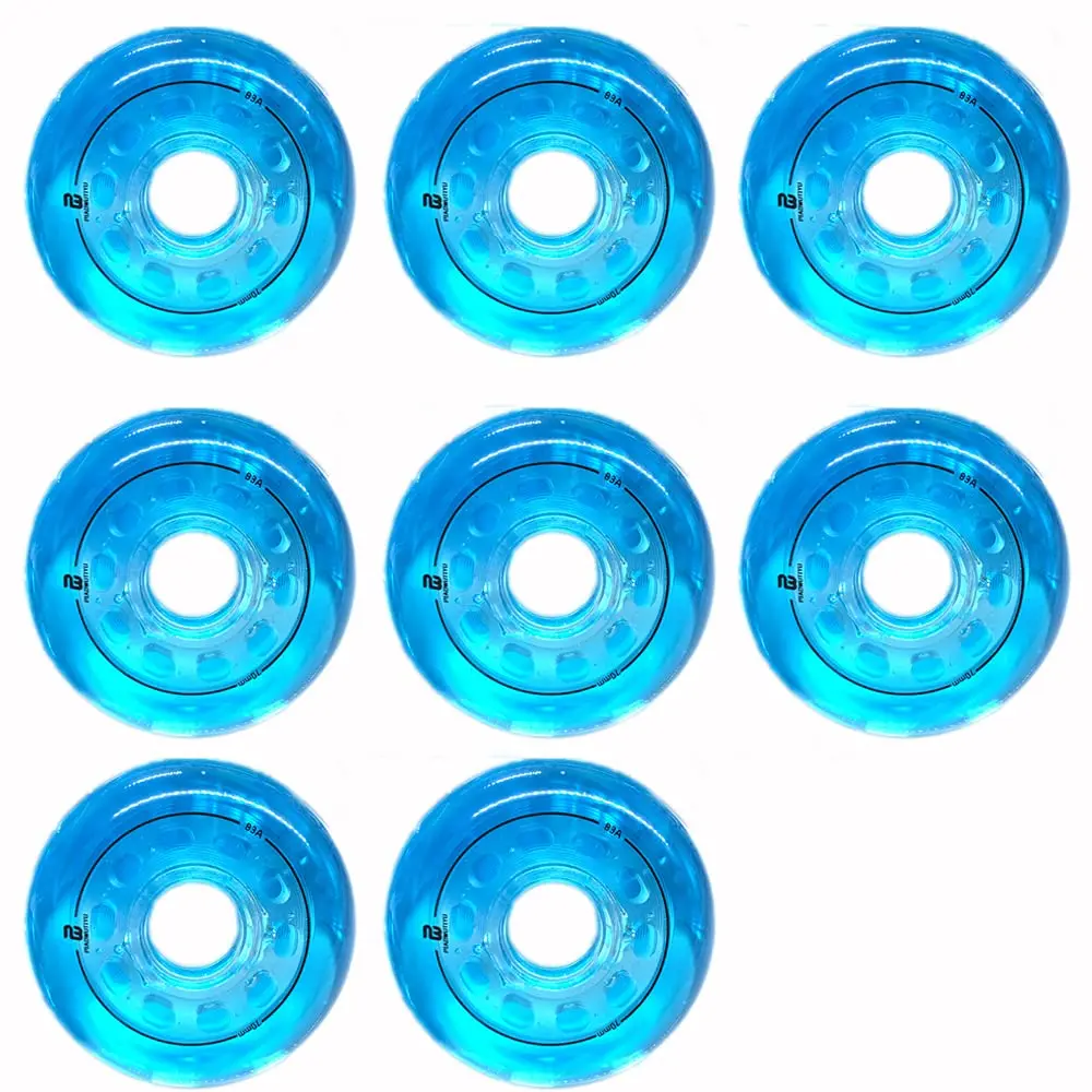 SzBlaZe 83A Pu Inline Skate Wheels (Pack of 8pcs) 70mm 68mm 64mm Roller Skate Wheels For Indoor outdoor skate or hockey training